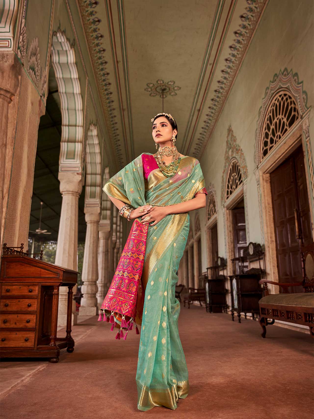 Elegant Khicha Silk Saree