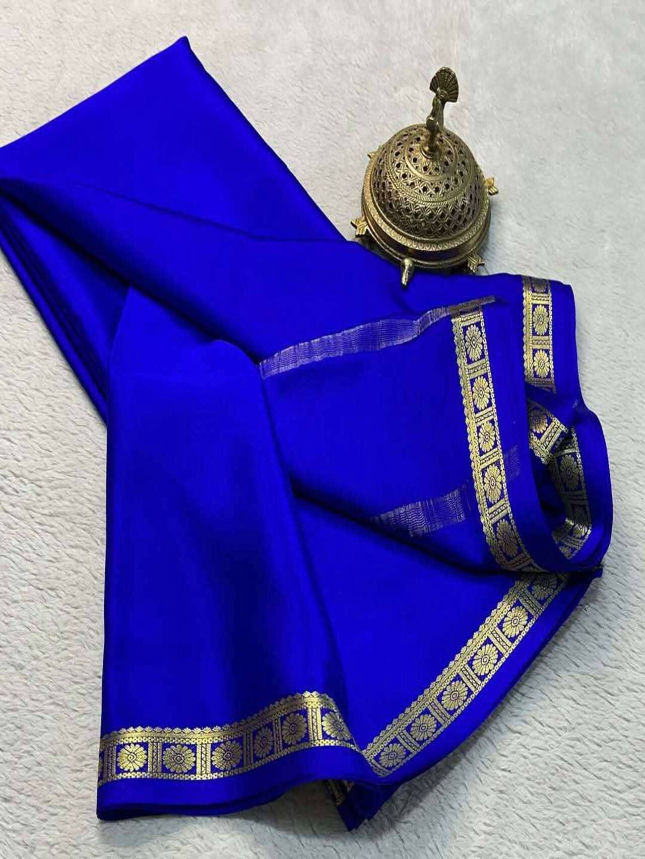 Soft & Elegant Mysore Cerep Silk Saree – Traditional Wear for Women