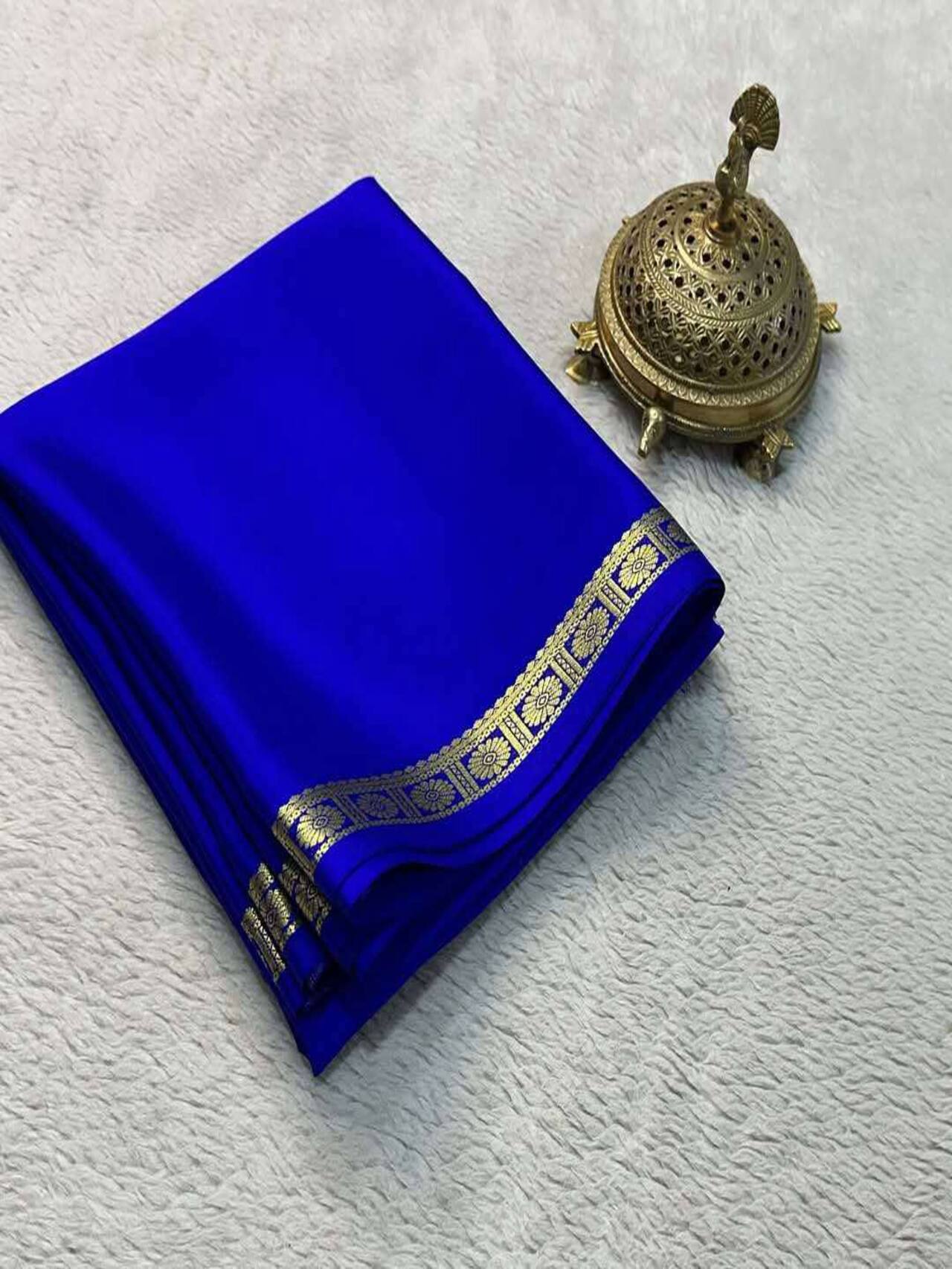 Soft & Elegant Mysore Cerep Silk Saree – Traditional Wear for Women