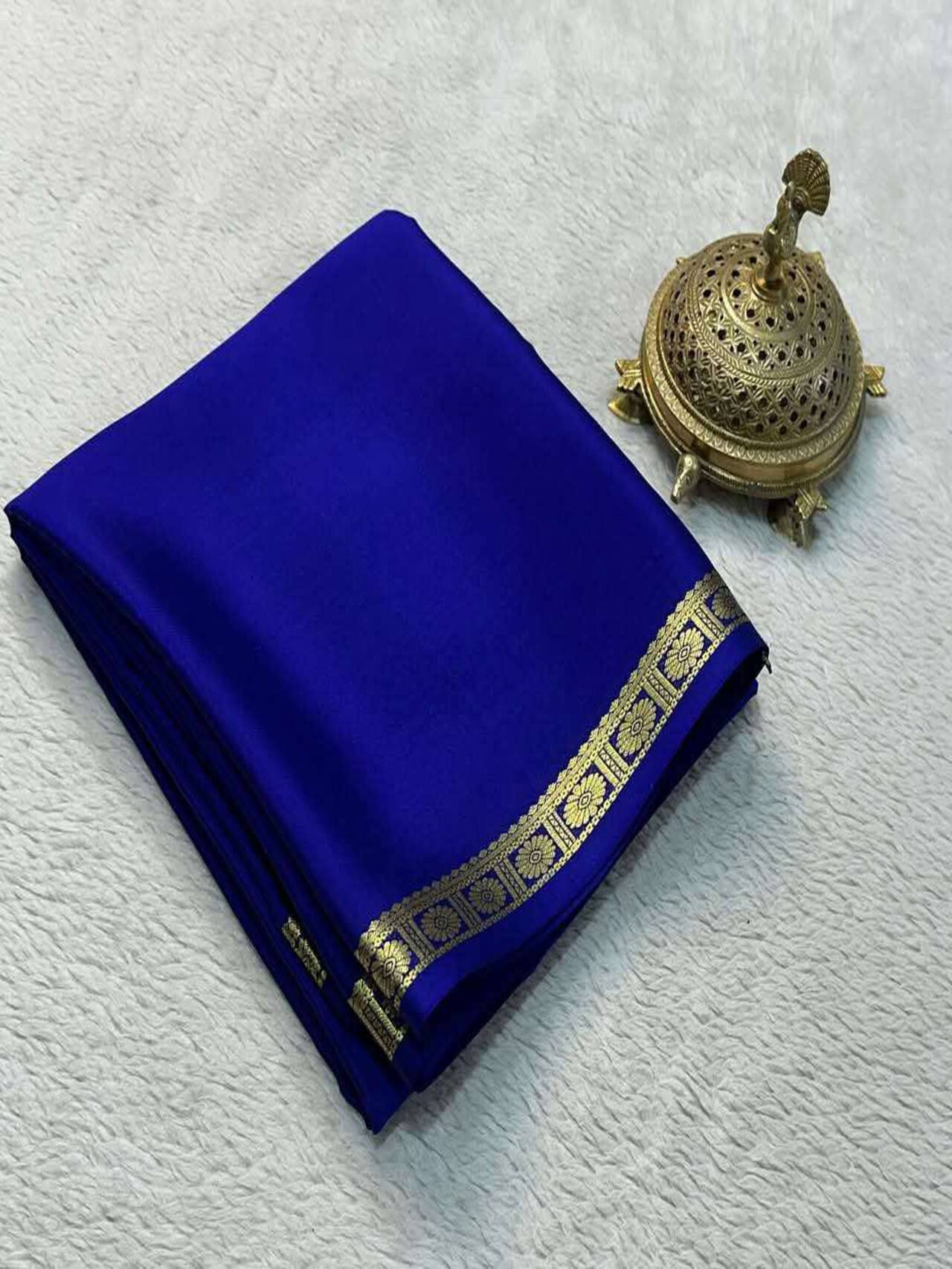 Soft & Elegant Mysore Cerep Silk Saree – Traditional Wear for Women