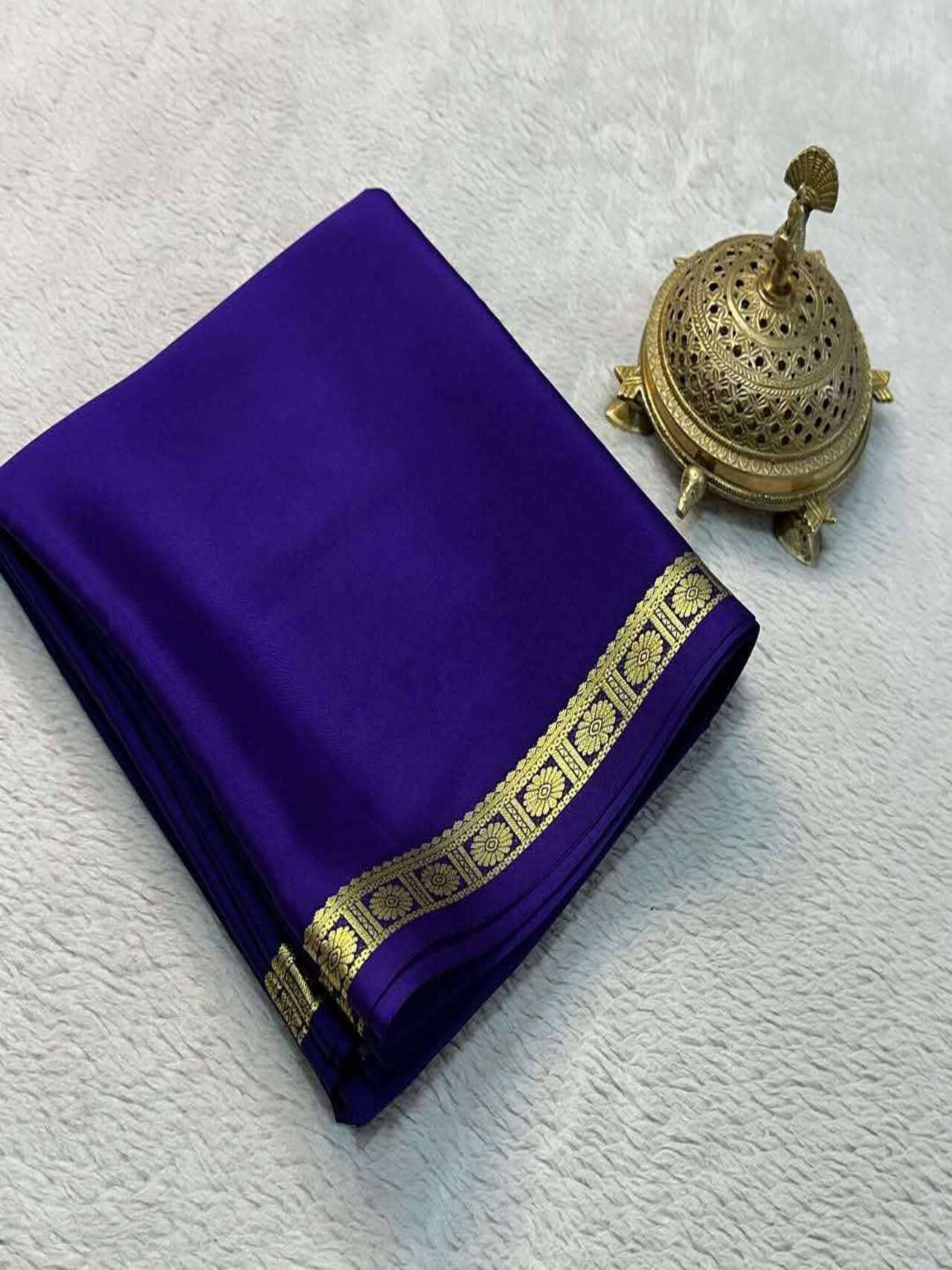 Soft & Elegant Mysore Cerep Silk Saree – Traditional Wear for Women