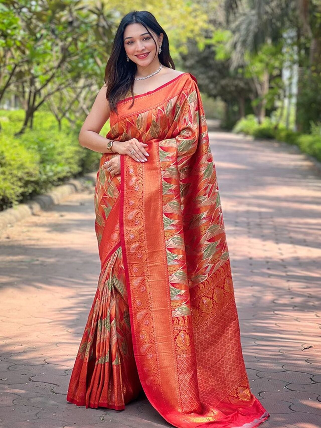 Premium Digital Print Silk Saree