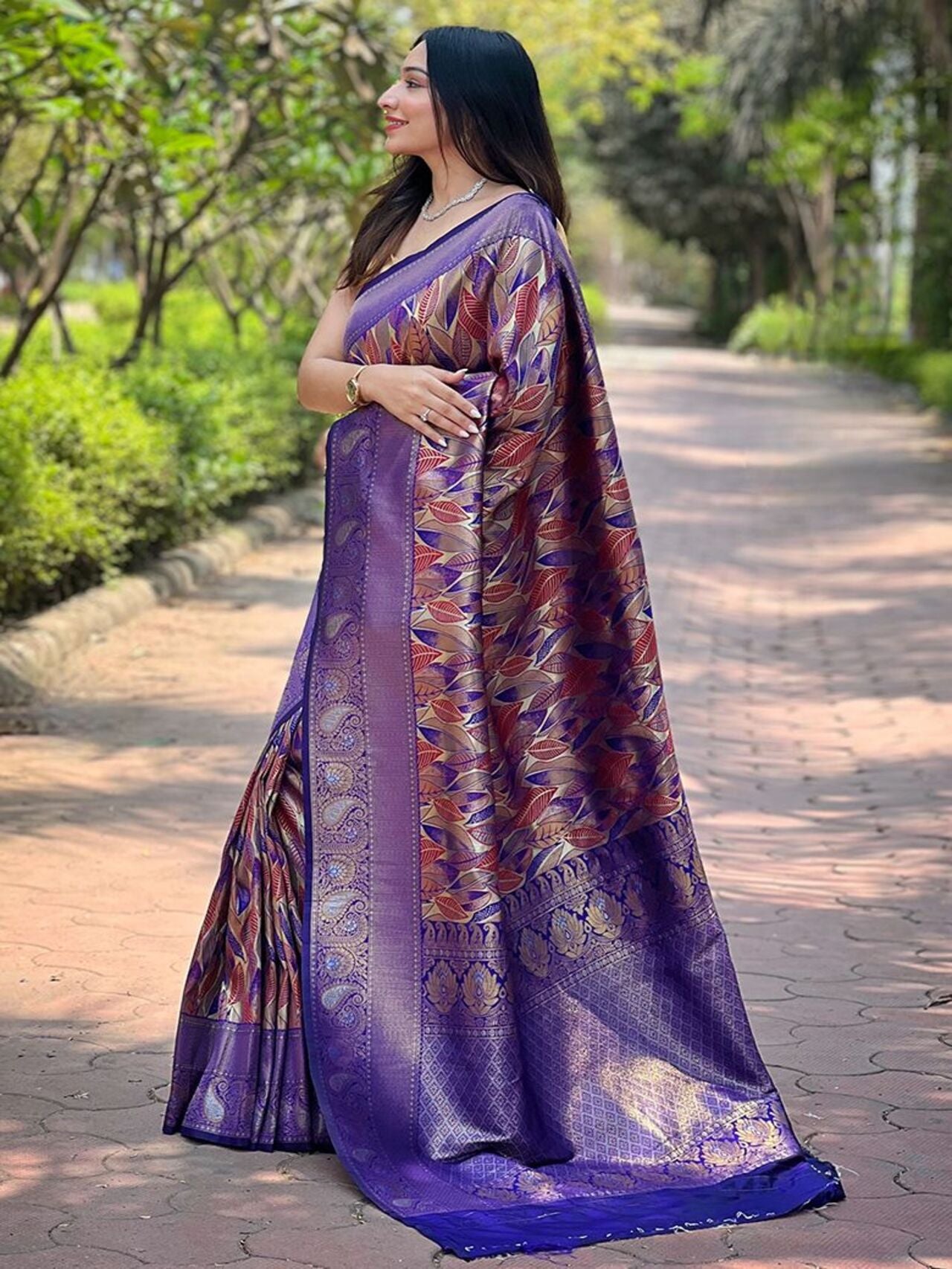 Premium Digital Print Silk Saree