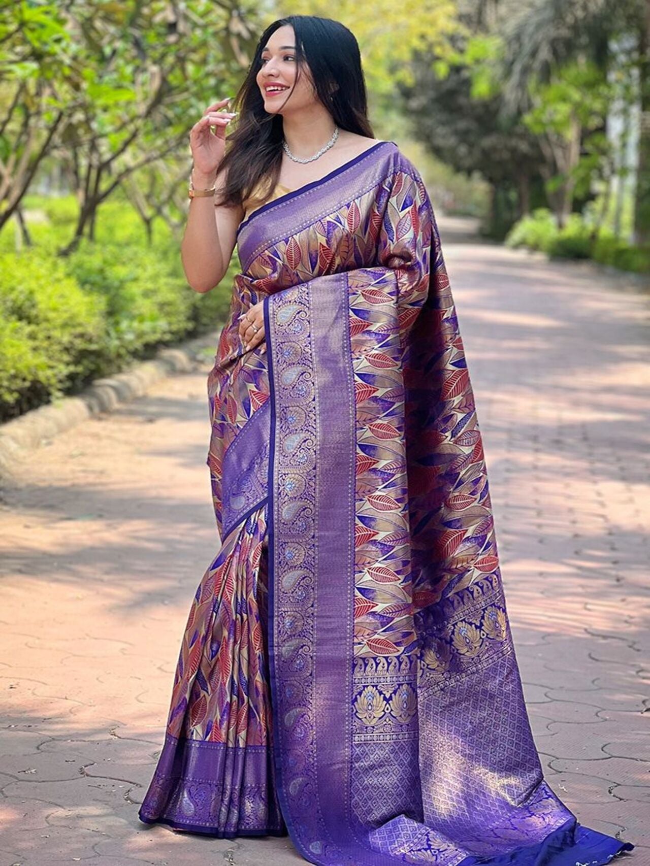 Premium Digital Print Silk Saree