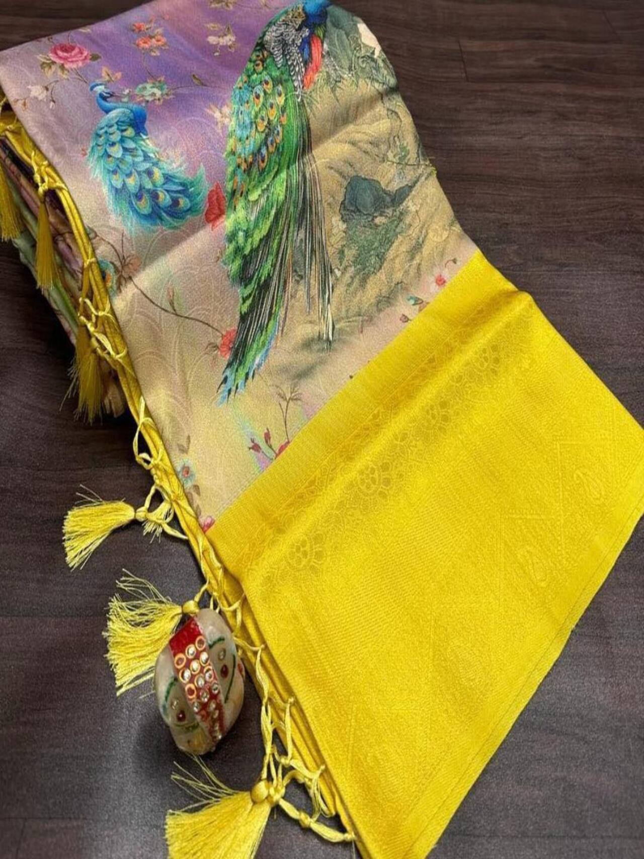 Trendy Digital Printed Softy Silk Saree