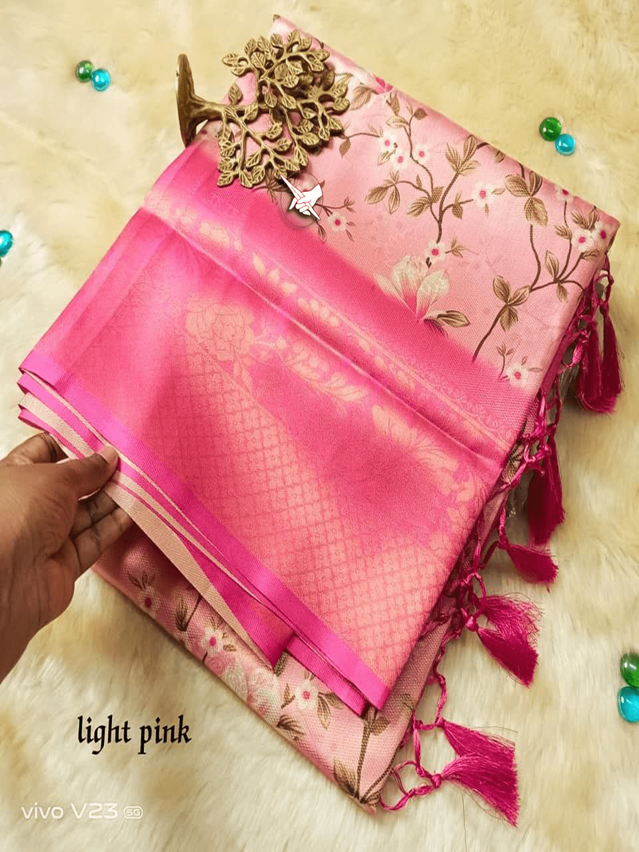 Bold Prints Digital Silk Saree