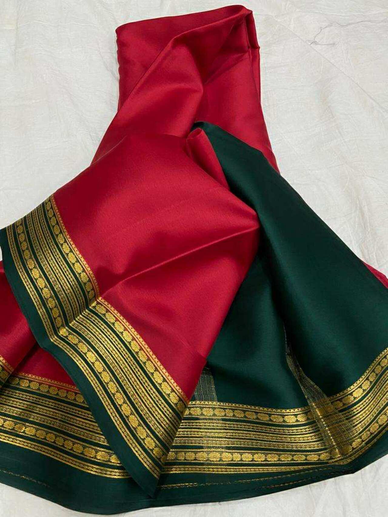 Mysore Crepe Silk Saree for Women Soft & Lightweight with Elegant Zari Work