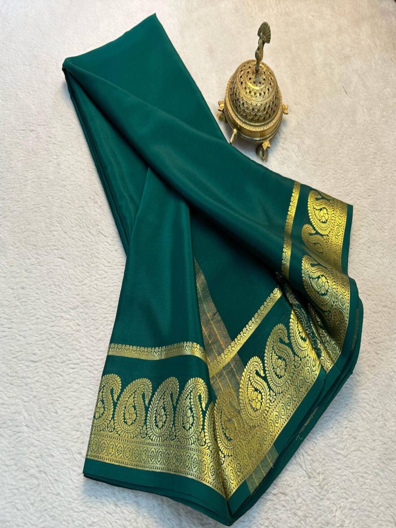 Latest Mysore Silk Saree | GREEN