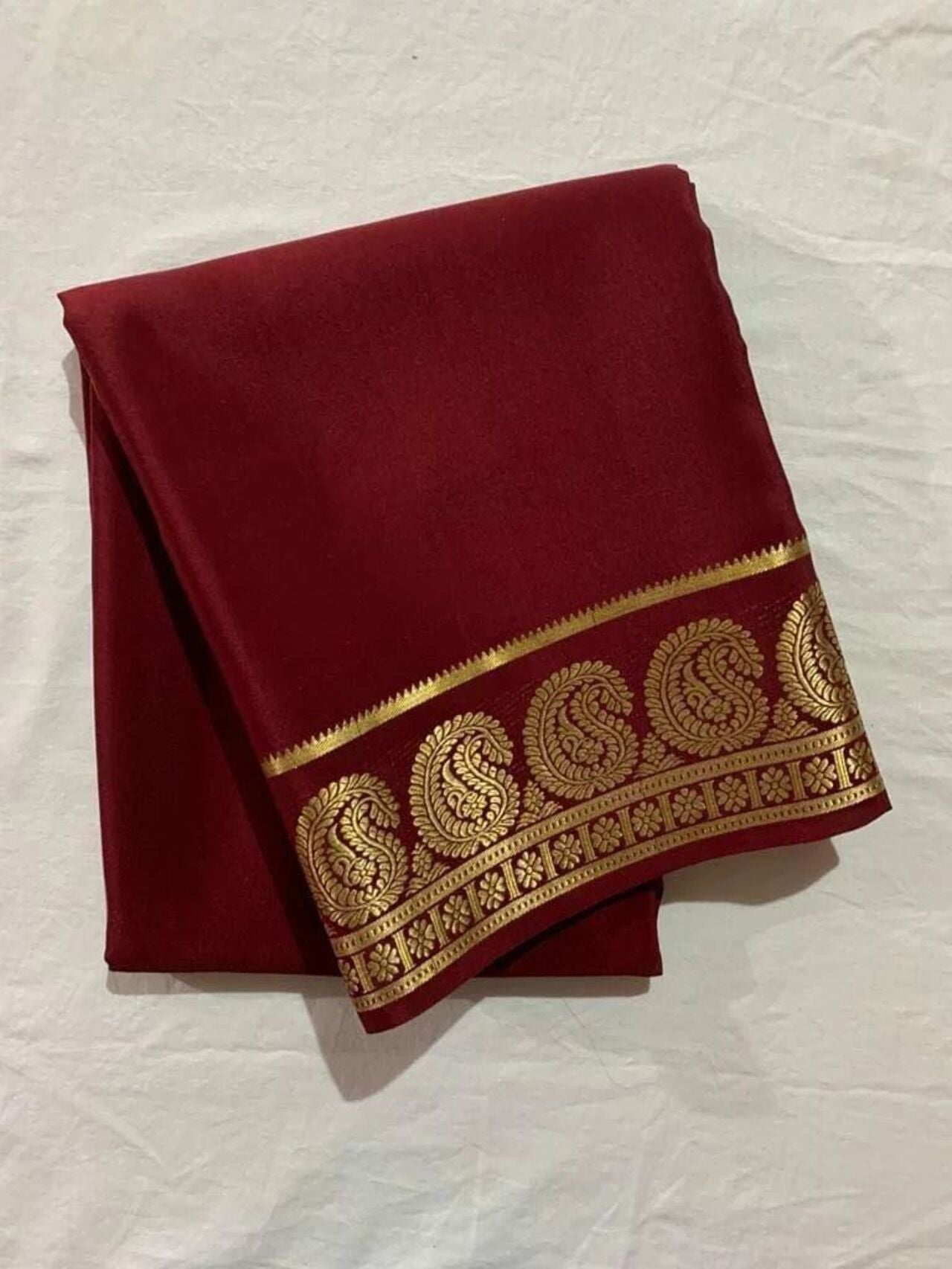 Classic Mysore Silk Saree | Brown