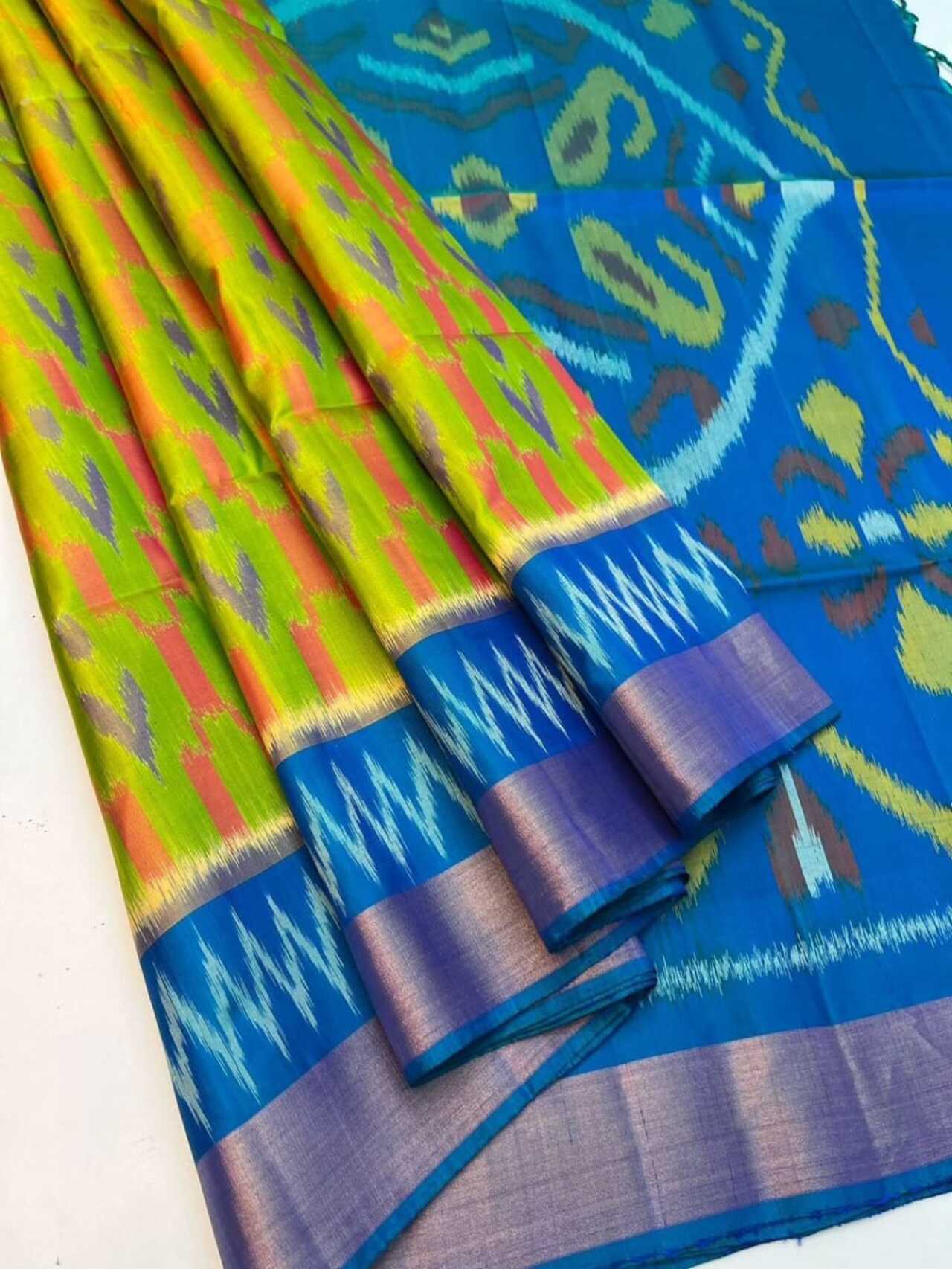 Handloom Design for Ikkat Print Saree