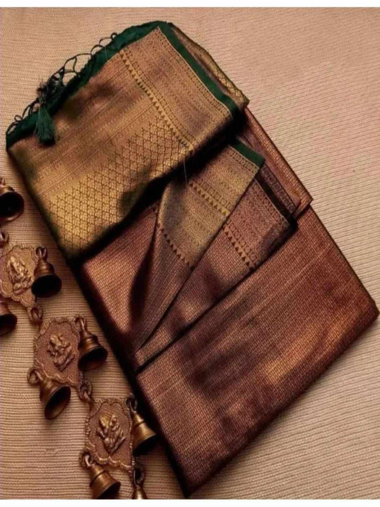 Smooth Softy Silk Saree | COFFE-GREEN