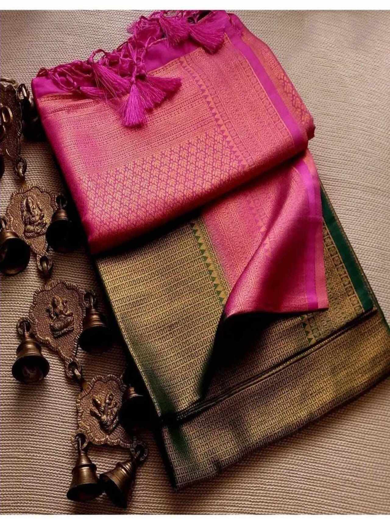 Smooth Softy Silk Saree | GREENPINK