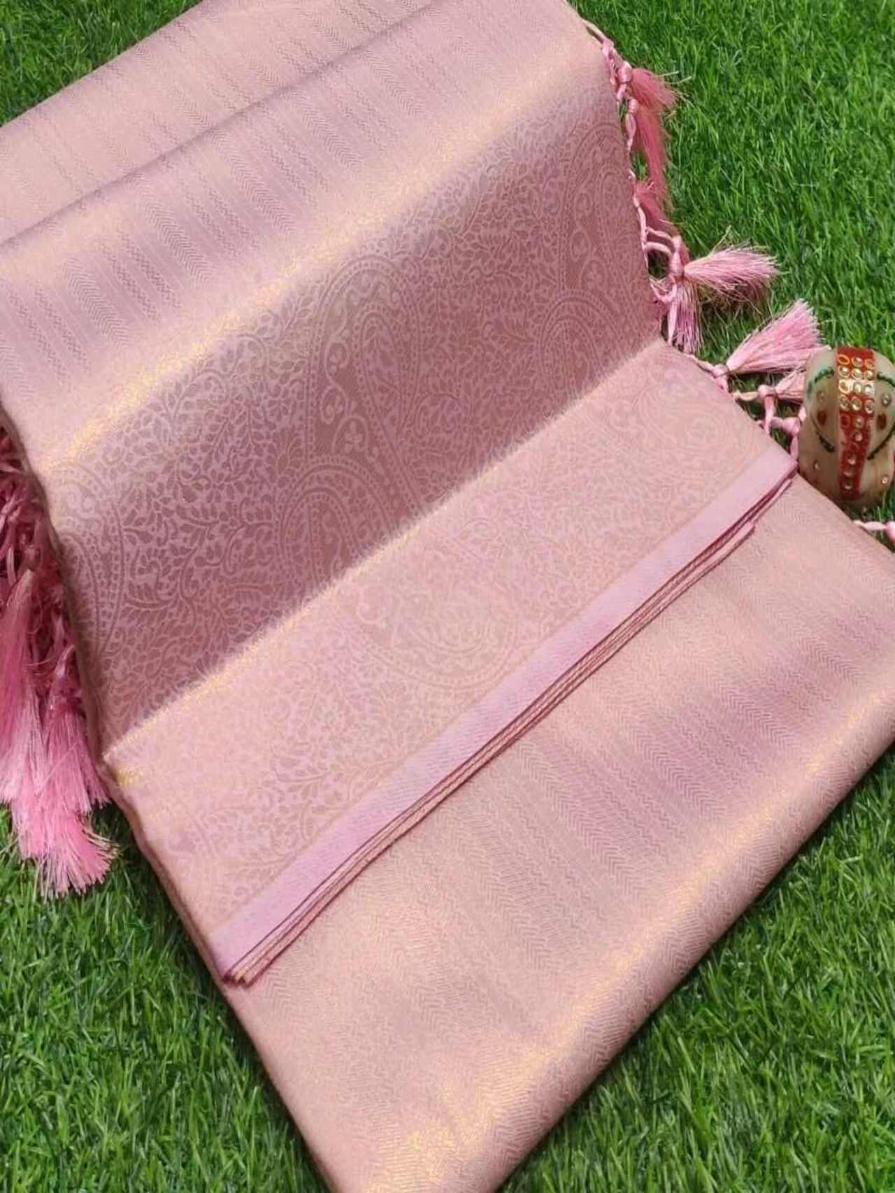 Luxurious Softy Silk Saree | Pink