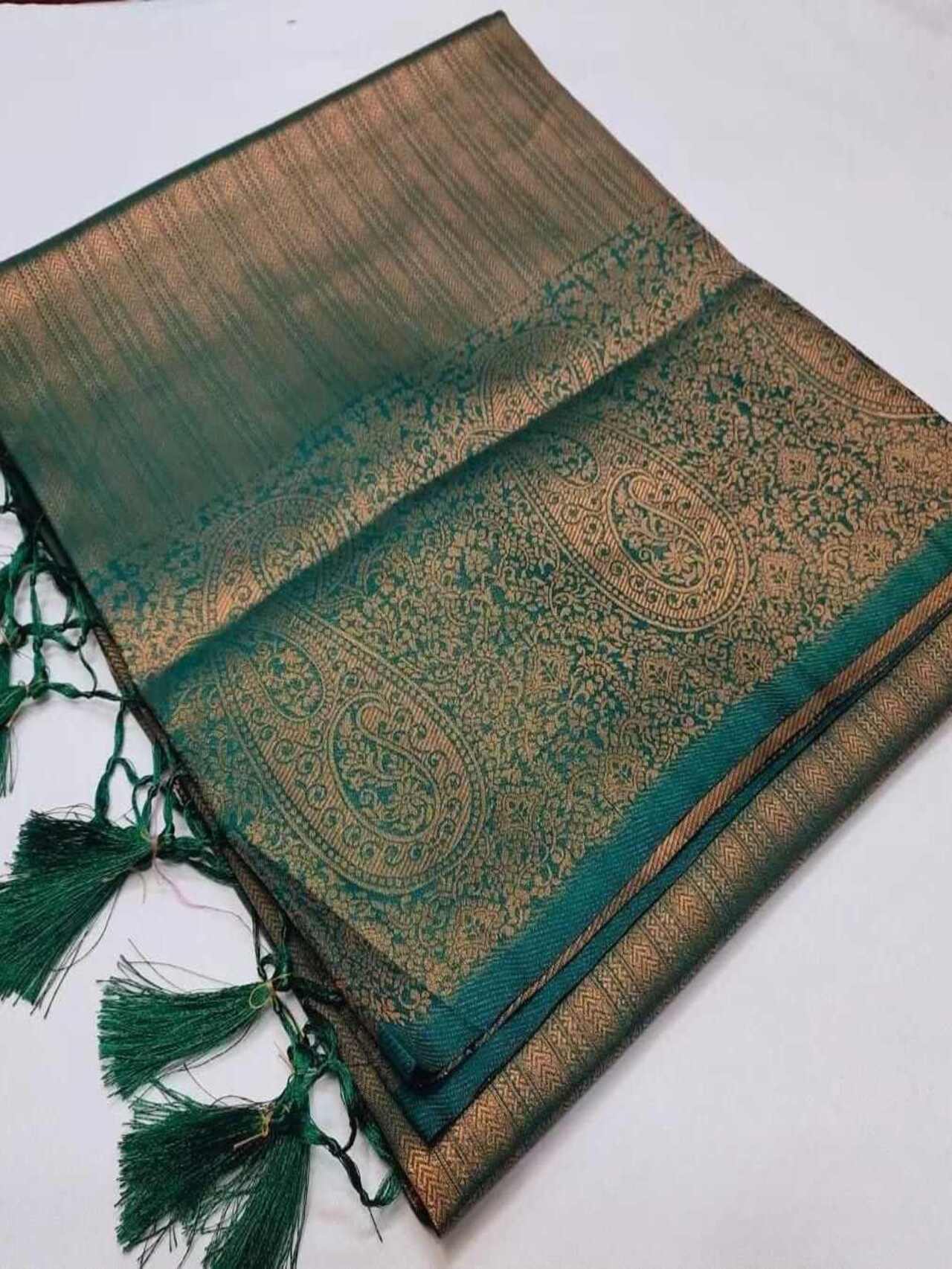 Luxurious Softy Silk Saree | GREEN