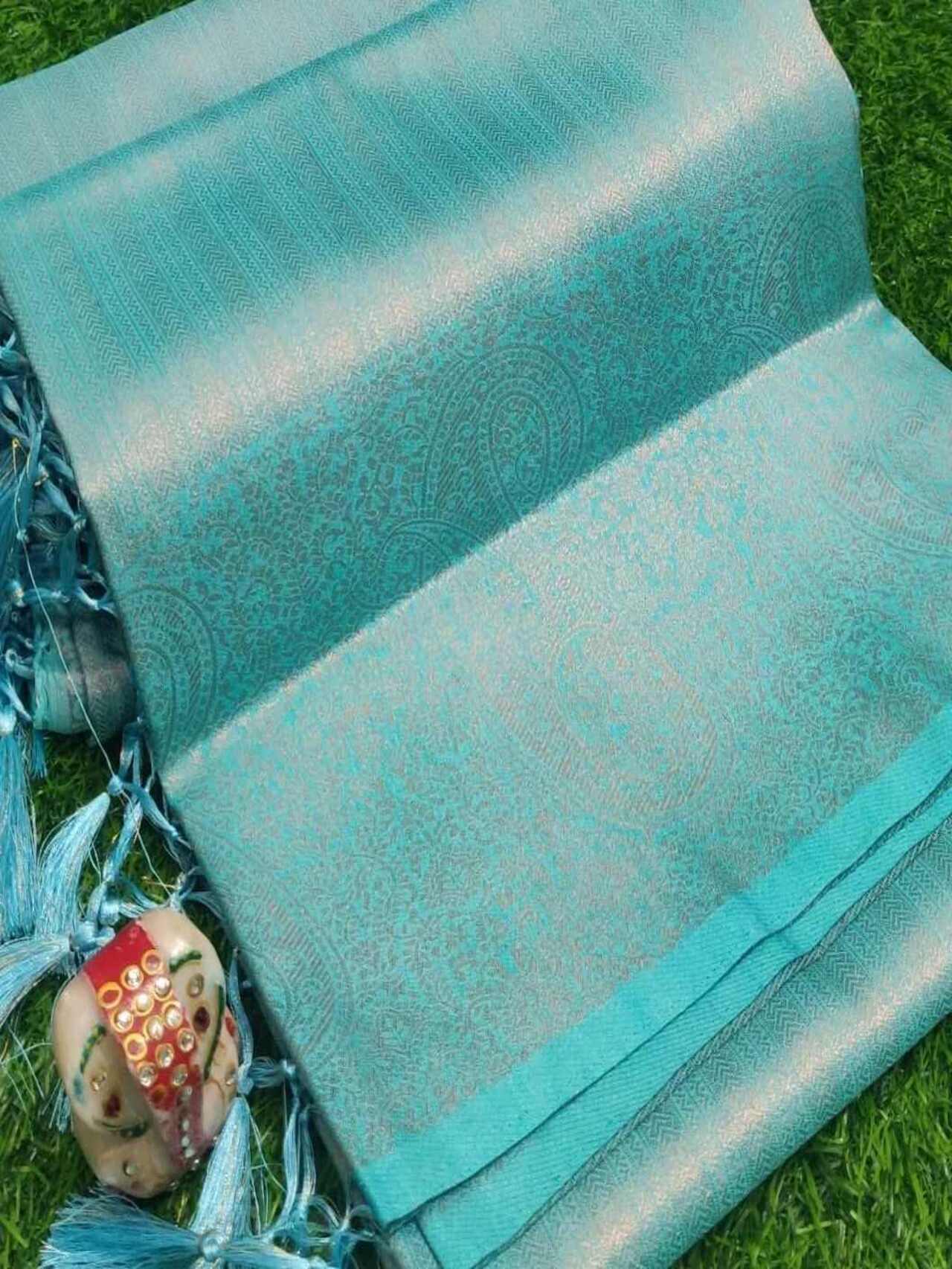 Luxurious Softy Silk Saree | SKYBLUE