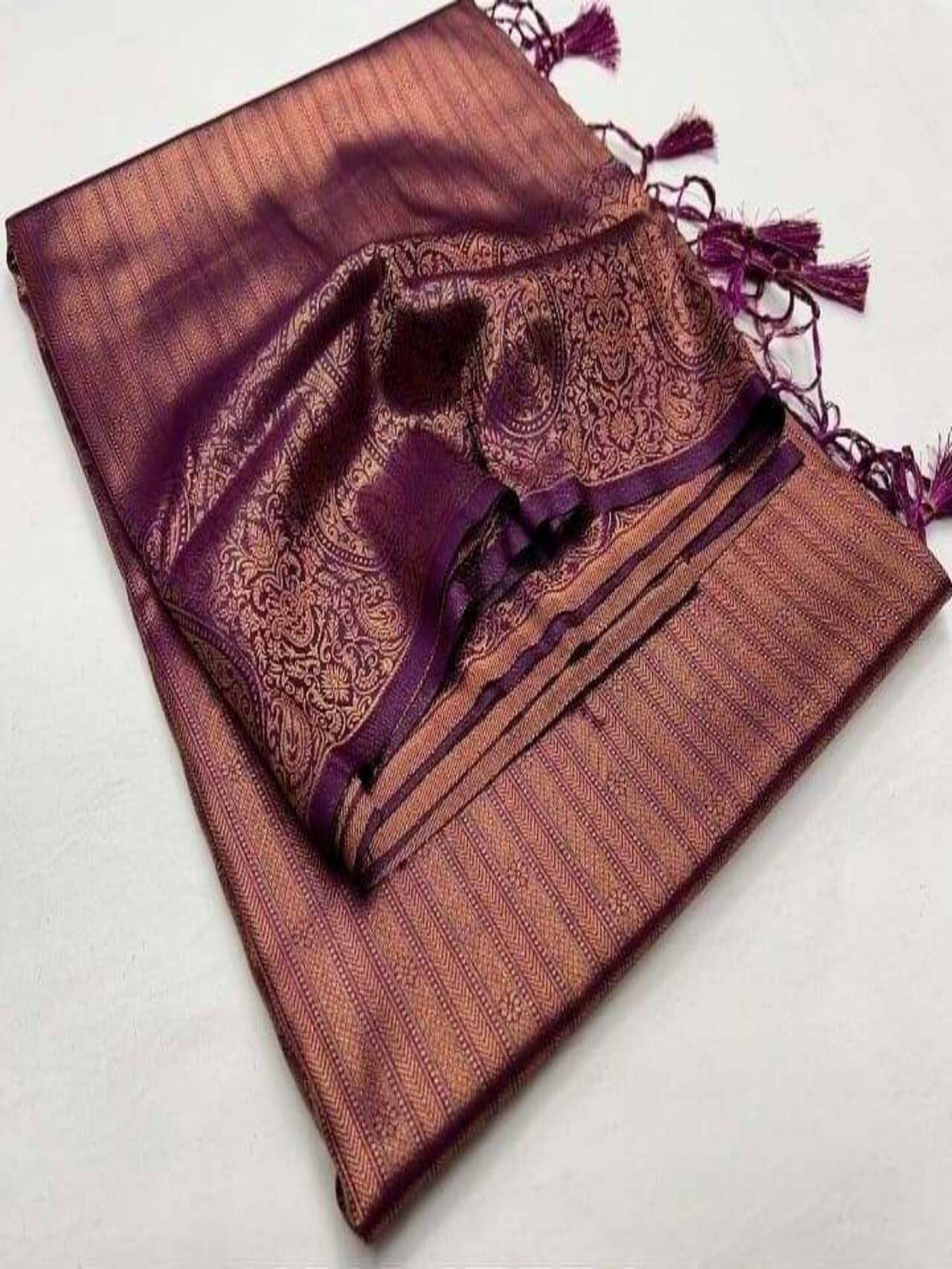 Luxurious Softy Silk Saree | WINE